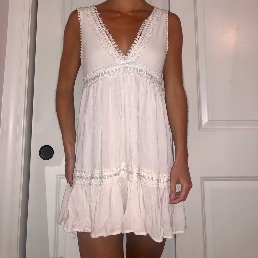 dina be White Mini Dress